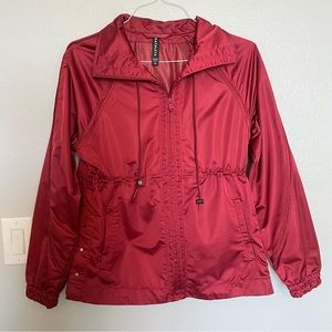 Athleta Jacket Hooded Zip Red